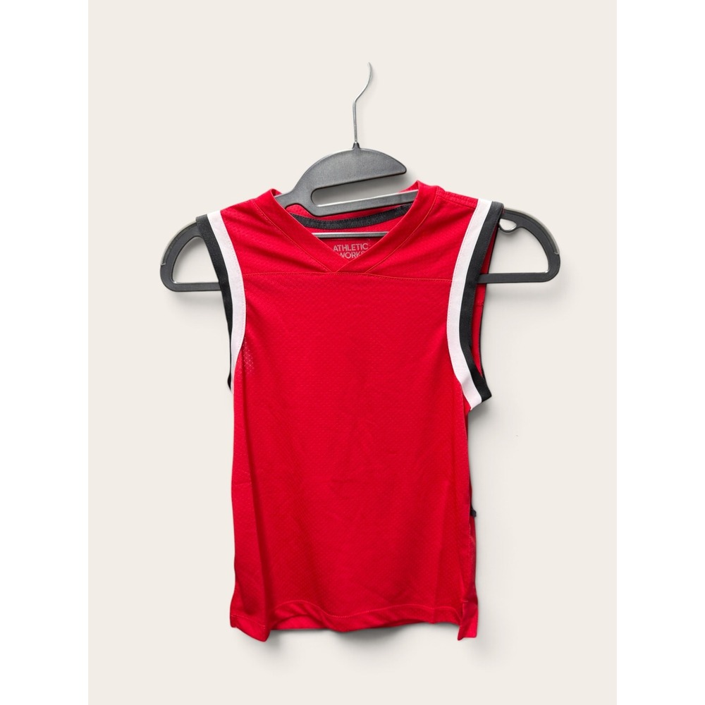Athletic Works Kids Basketball Tank Top Brilliant Red Mesh S 6-7 HO022031F
